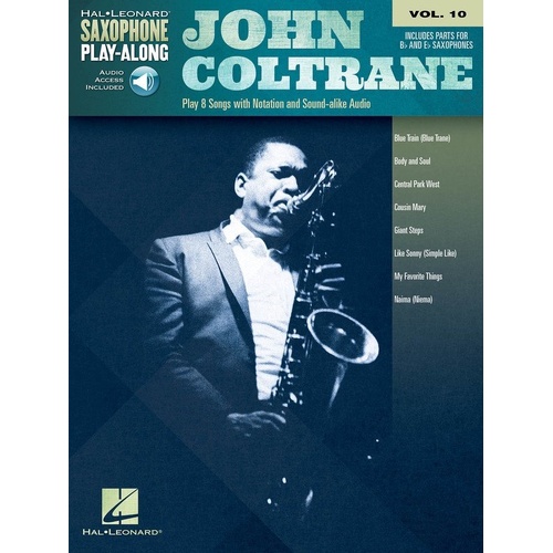 John Coltrane Saxophone Play-Along Volume 10 Book with Audio