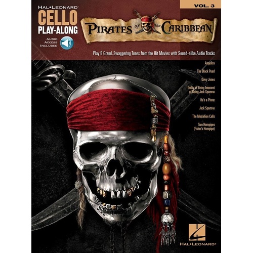 Pirates of the Caribbean Cello Play-Along V3 Book with Backing Tracks