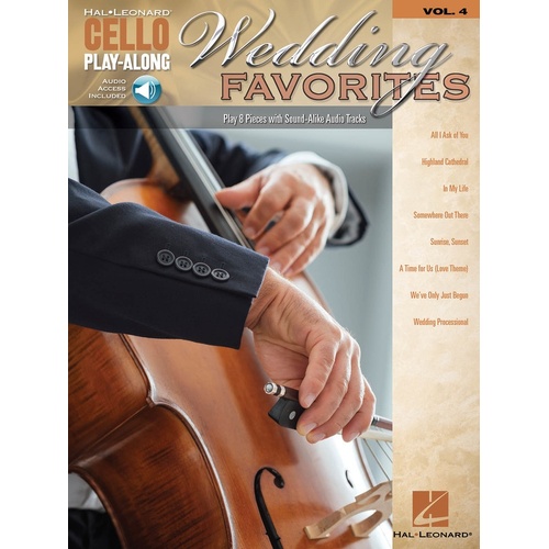 Wedding Favorites Cello Playalong V4 Book/Online Audio (Softcover Book/Online Audio)