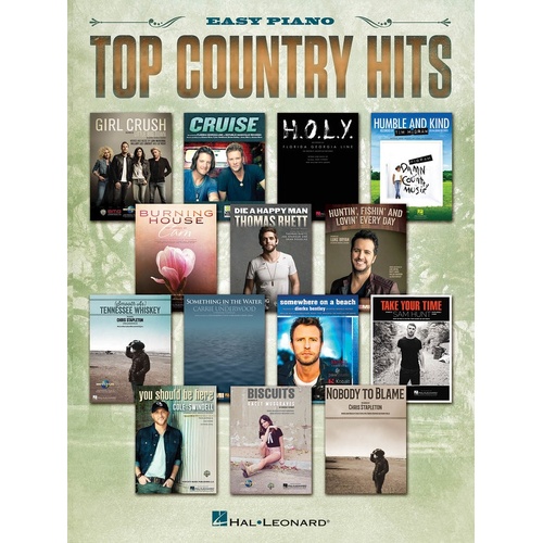 Top Country Hits Easy Piano (Softcover Book)
