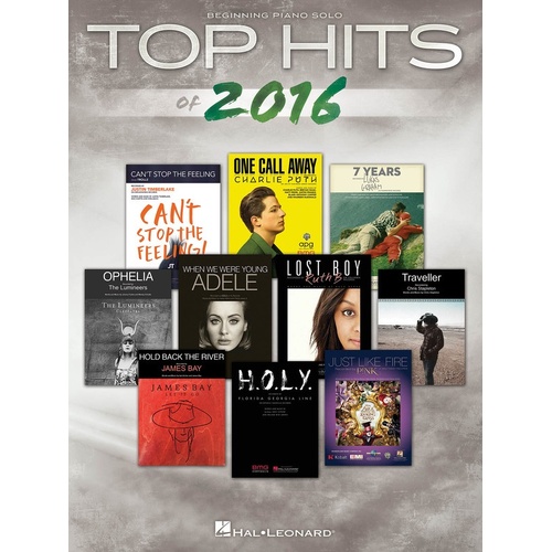 Top Hits Of 2016 Beginning Piano (Softcover Book)