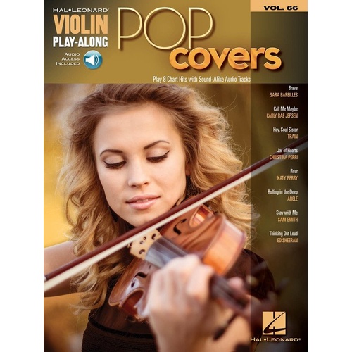Pop Covers Violin Play-Along V66 BK/OLA by Hal Leonard