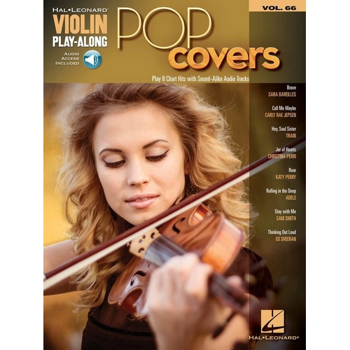 Pop Covers Violin Play-Along V66 BK/OLA