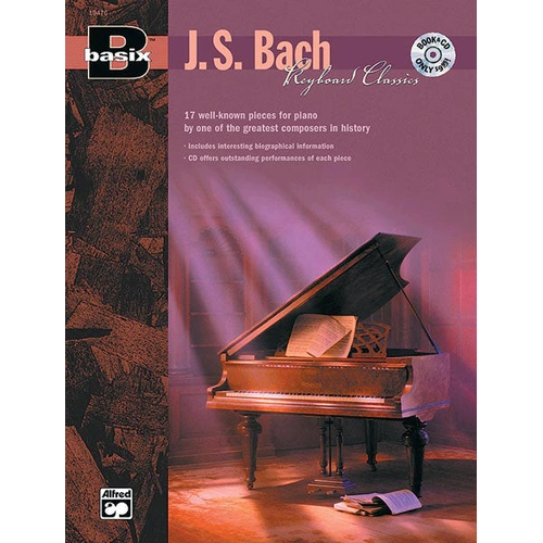 BASIX Bach Keyboard Classics BK/CD - Piano Sheet Music Collection with 17 Pieces and CD