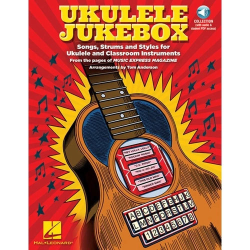 Ukulele Jukebox Classroom Instrument for Grades 4-8 by Hal Leonard, 28 Pages, Includes Audio and PDF Access