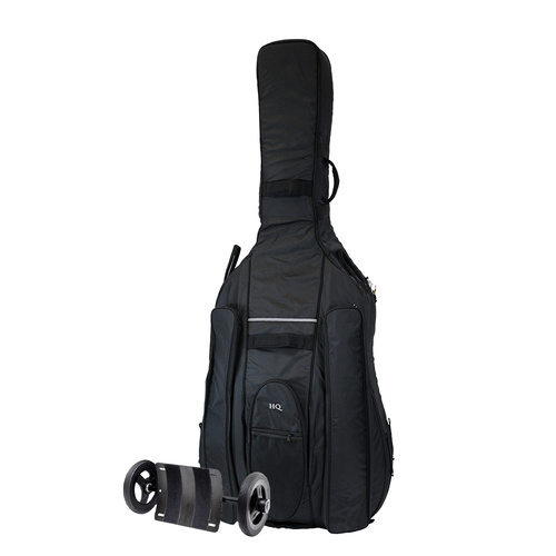 HQ Ultra-Pro Double Bass Bag with Wheel System 7/8 - Black