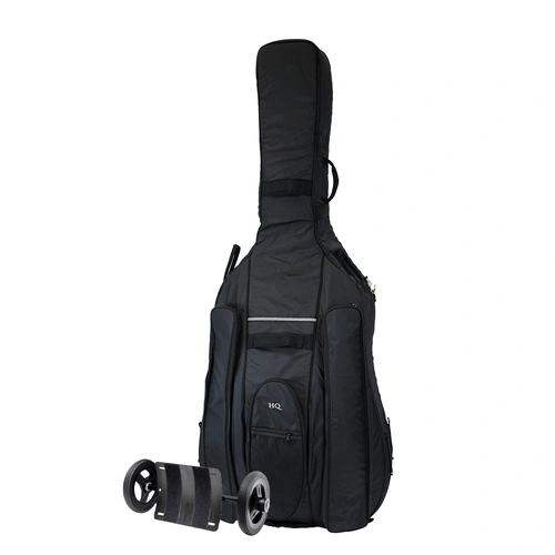 HQ Ultra-Pro Double Bass Bag with Wheel System 7/8 - Black