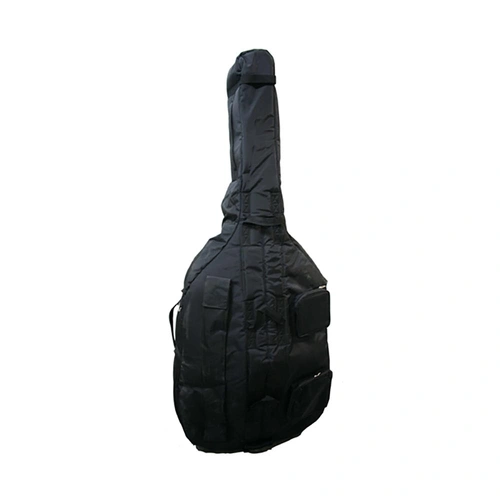 FPS Double Bass Bag 3/4 Black 20mm Padded with 7 Handles and Accessories Pockets