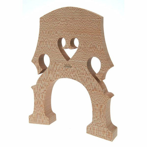 Aubert 1/16 Double Bass Bridge #20 Untreated Maple 95mm Leg Width Standard Arch Made in France
