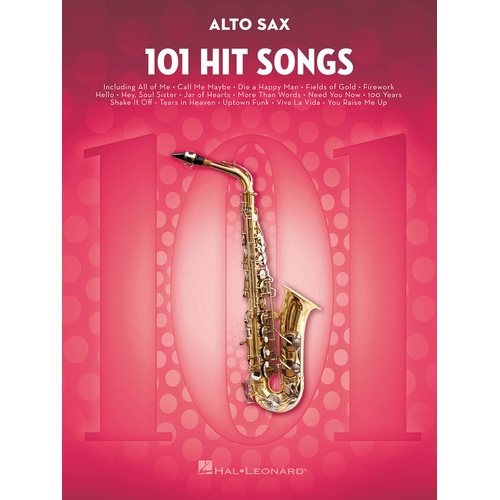 101 Hit Songs For Alto Sax (Softcover Book)