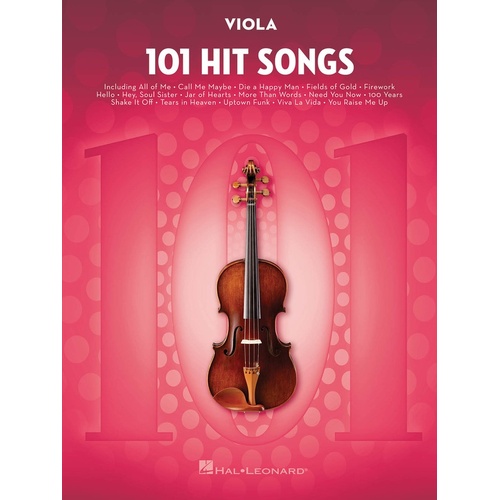 101 Hit Songs For Viola (Softcover Book)