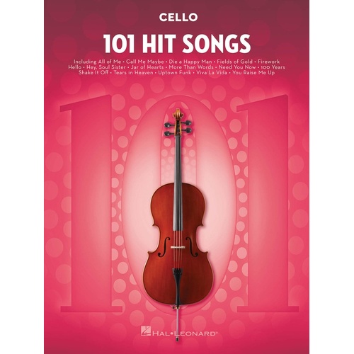 101 Hit Songs For Cello (Softcover Book)