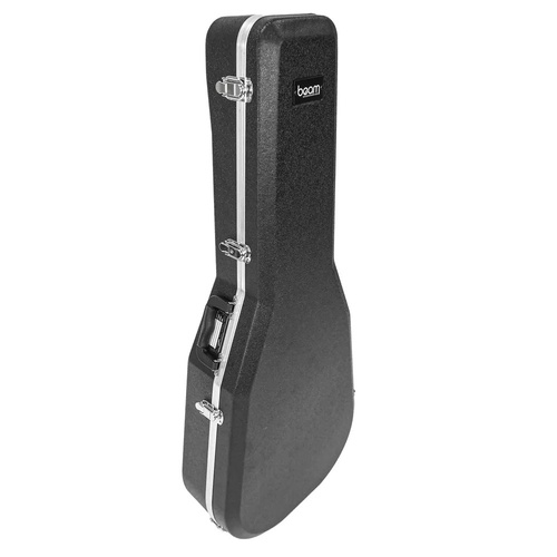 Beam Accessories Dreadnought Guitar Case - ABS Molded Hard Shell with Plush Lining and Built-in Storage Compartment