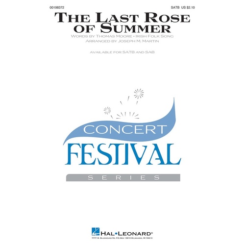 Last Rose Of Summer SATB (Octavo)