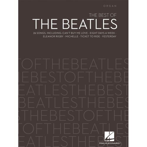 Best Of The Beatles Organ (Softcover Book)