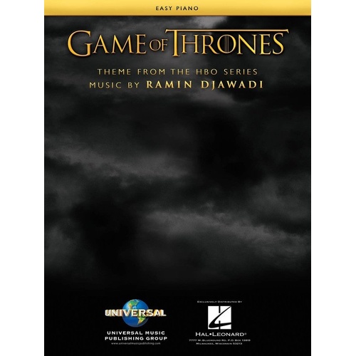 Game of Thrones Theme Easy Piano Sheet Music by Hal Leonard