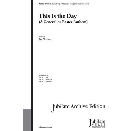 This Is The Day SATB Level 4 Choral Sheet Music