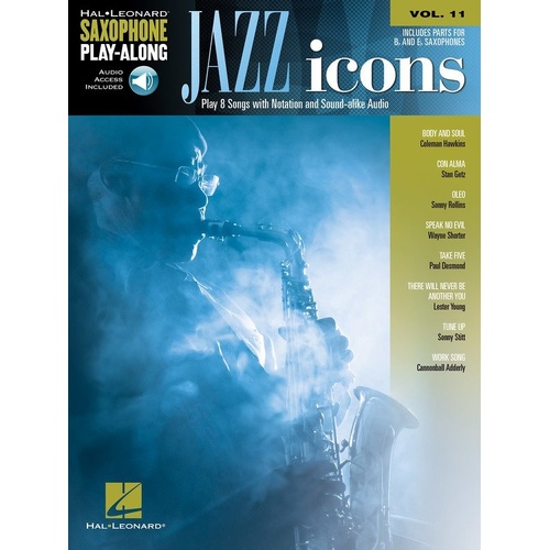 Jazz Icons Saxophone Play-Along Volume 11 BK/OLA