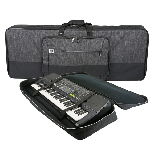 Luxe Keyboard Bag for 61 Note Keyboards, Water-Resistant, 42"x15.5", Expandable Pocket, Foam Padding, Adjustable Straps, 1 Year Warranty