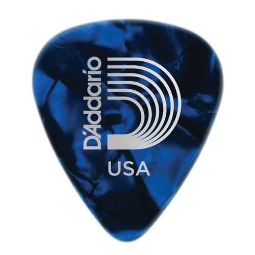Planet Waves Blue Pearl Celluloid Guitar Picks, 10 pack, Heavy