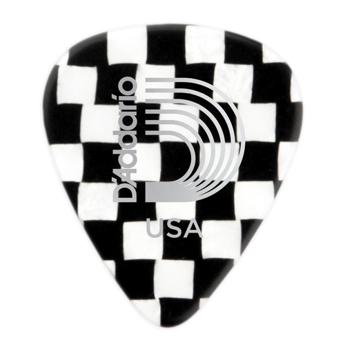 Planet Waves Checkerboard Celluloid Guitar Picks 10 pack, Light 
