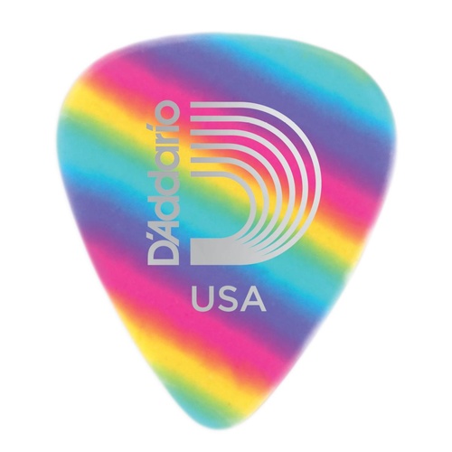 Planet Waves Rainbow Celluloid Guitar Picks 10 pack, Medium 