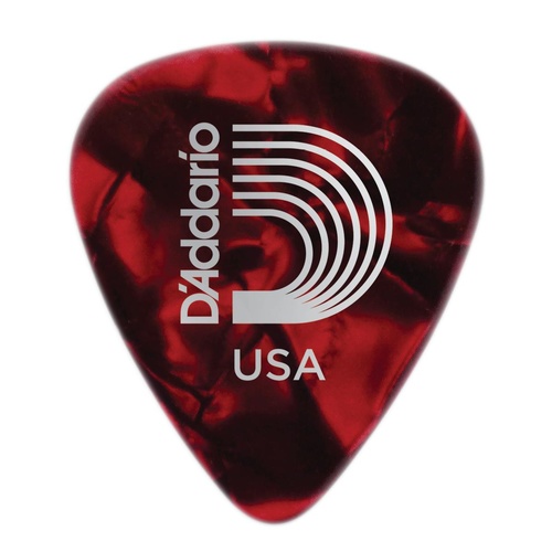 Planet Waves Red Pearl Celluloid Guitar Picks, 10 pack, Light 