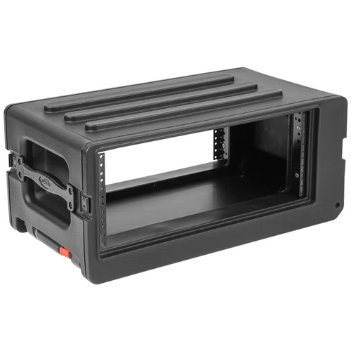 SKB 1SKB-R4SW Roto-Moulded 4U Shallow Rack Case with Telescopic Handle and Wheels