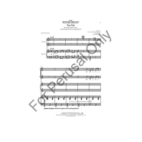 Ton The SA/Piano Choral Sheet Music