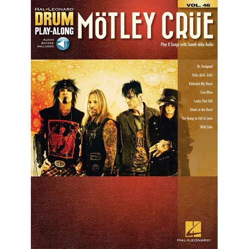 Motley Crue Drum Play-Along V46 BK/OLA