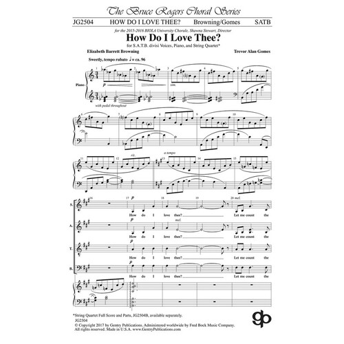 How Do I Love Thee? SATB (Octavo)