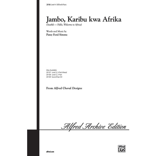 Jambo Karibu Kwa Afrika SATB Level 4
