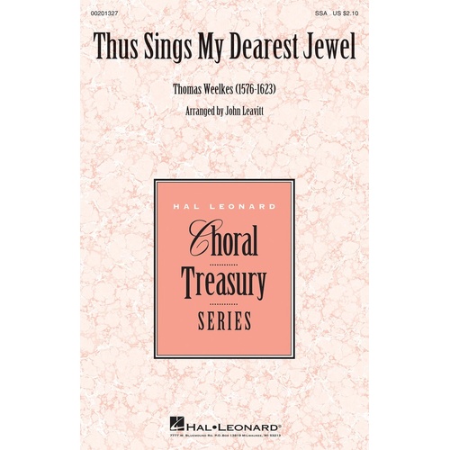 Thus Sings My Dearest Jewel SSA (Octavo)