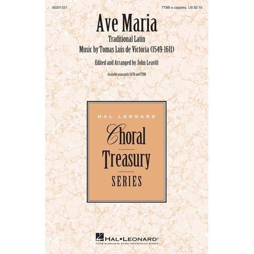 Ave Maria TTBB A Cappella (Octavo)