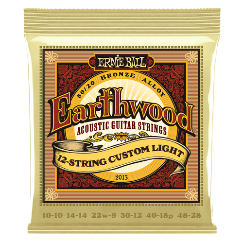 Ernie Ball Earthwood Custom Light 12-String 80/20 Bronze Acoustic Guitar String, 10-48 Gauge