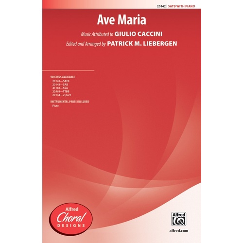 Ave Maria SATB/Piano Level 4 Choral Sheet Music