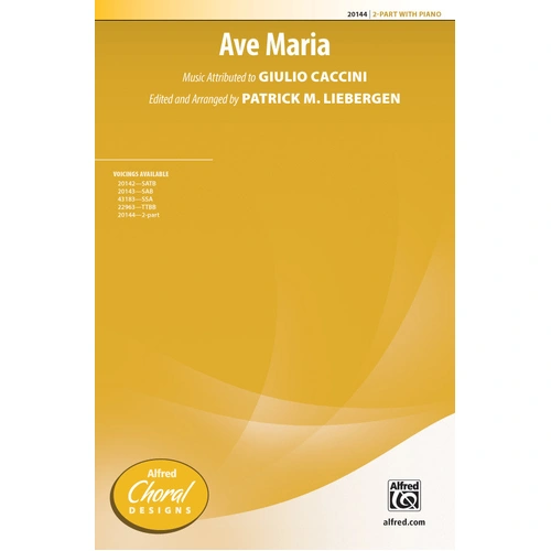Ave Maria Vocal Sheet Music for Piano and Optional Flute