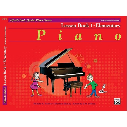 Alfred's Basic Graded Piano Course Lesson Book 1 20181UK