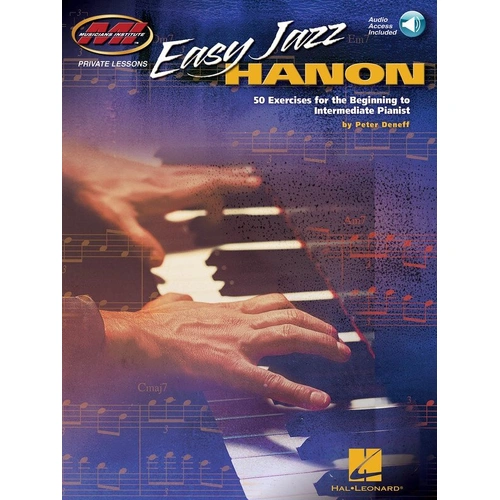 Easy Jazz Hanon by Musicians Institute Press - 50 Exercises for Piano with Backing Tracks Access