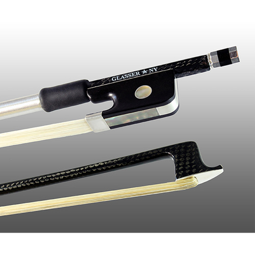 Glasser Braided Carbon Fibre Viola Bow with Ebony Frog and Nickel-Silver Tip