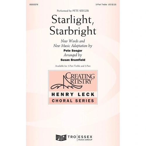 Starlight Starbright 3 Part Treble for Choral, Piano, and Cello by Hal Leonard
