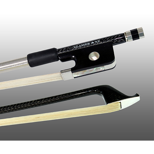 Glasser Braided Carbon Fibre Cello Bow with Ebony Frog and Nickel-Silver Tip