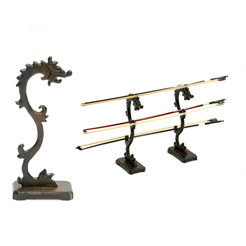Carbon Fibre Violin Bow Stand with Articulated Carved Dragon