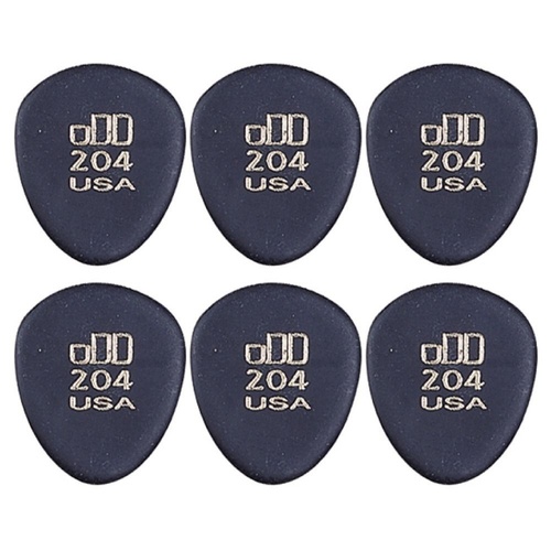 6 x Jim Dunlop JD Jazztones 204 Round Tip Guitar Picks 477R204 Jazz