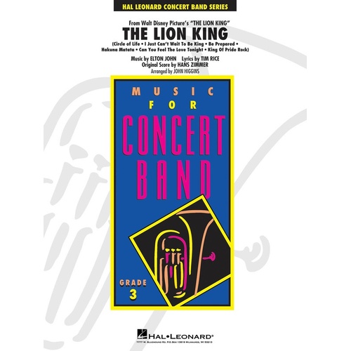 Lion King Medley Concert Band 3 (Music Score/Parts)
