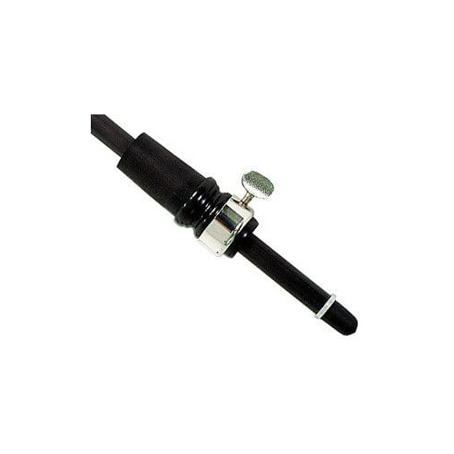 Double Bass Endpin with Ebony Cork-Lined Plug, 34cm Length, Black Rod