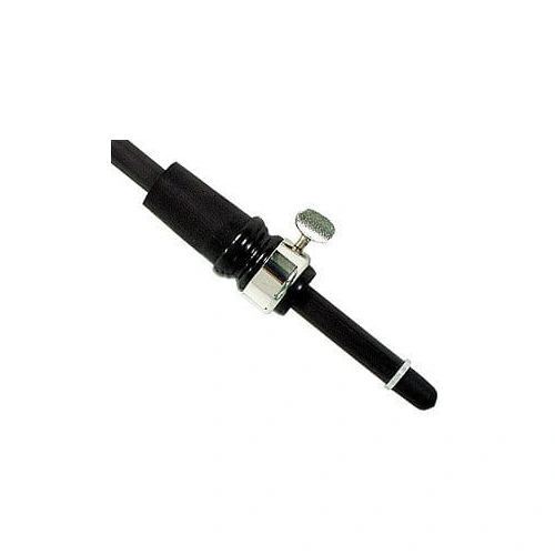 Double Bass Endpin with Ebony Cork-Lined Plug - 34cm Length, Black Tubular Steel Pin, Taper Ø31mm / Ø33mm