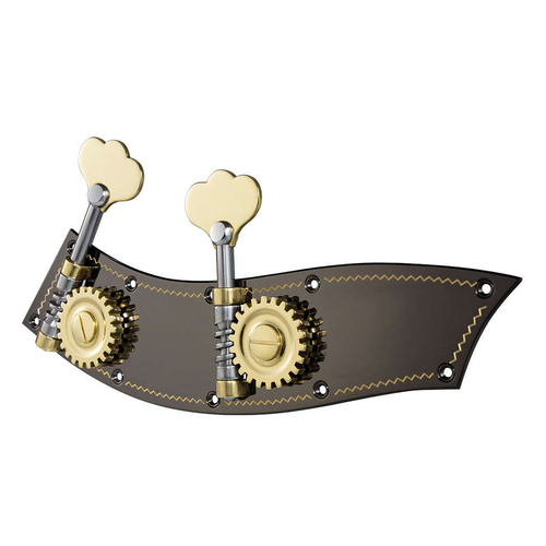 Rubner Double Bass Machine Heads - Black/Nickel