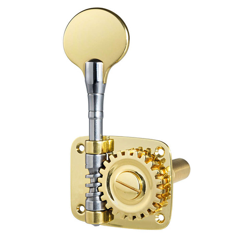 Rubner Double Bass Machine Heads - Brass Singles, Shaft Diameters 12.56-14.56mm, Length 5.6cm