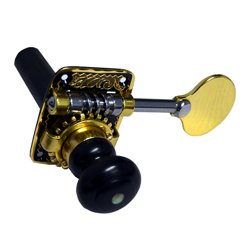 Rubner Double Bass Tuning Heads - Ebony Pin with Metal Button, Made in Germany